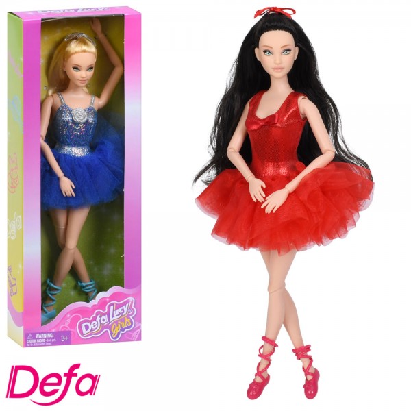 246161 Лялька DEFA 8844-45 балерина, 29см, шарнірна, 2 види, в кор-ці, 12-32-5см