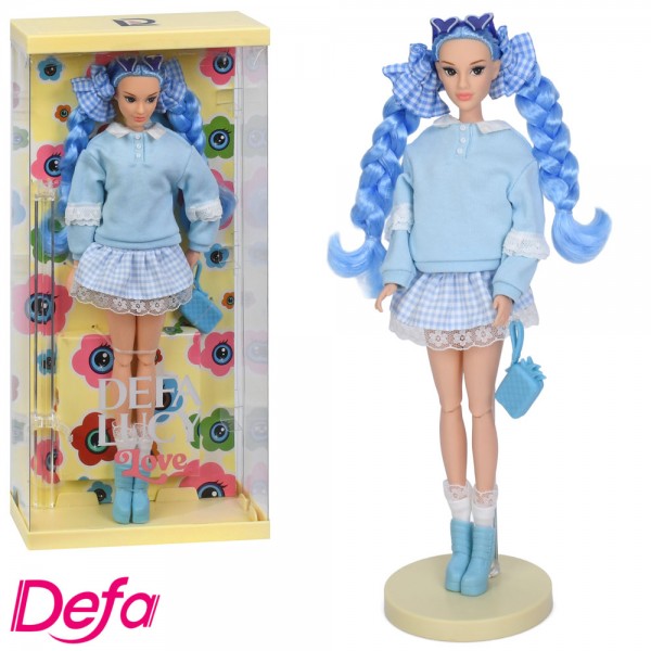 246375 Лялька DEFA DLL1 шарнірна, сумка, підставка, кор.(пластик+слюда), 16-33-6,5 см.