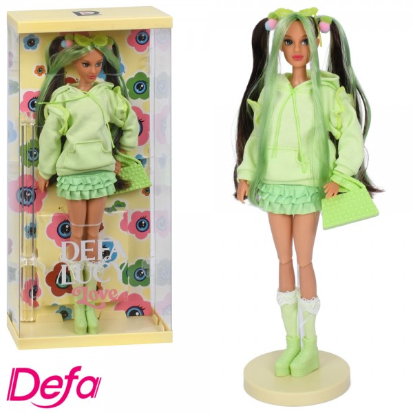 246376 Лялька DEFA DLL2 шарнірна, сумка, підставка, кор.(пластик+слюда), 16-33-6,5 см.