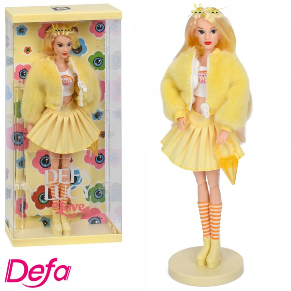 246377 Лялька DEFA DLL3 шарнірна, сумка, підставка, кор.(пластик+слюда), 16-33-6,5 см.