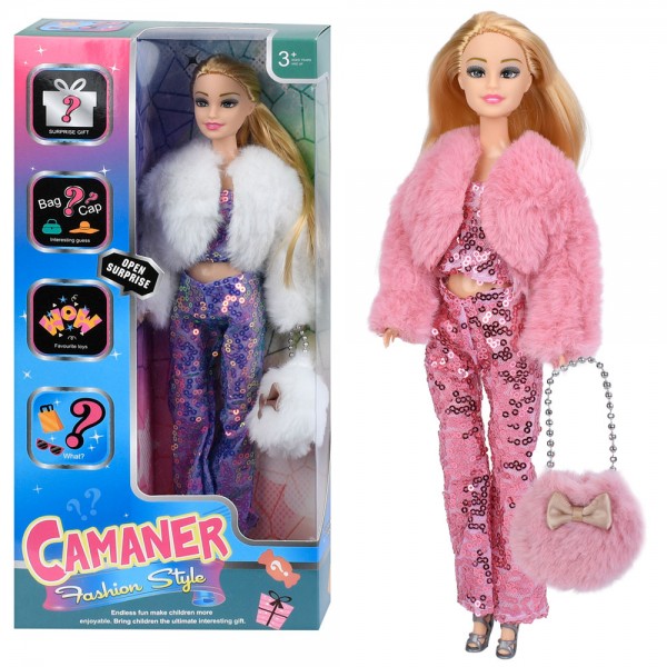 246145 Лялька FD0474 29см, сумка, аксесуари, 2 кольори, в кор-ці, 16-32,5-5,5см