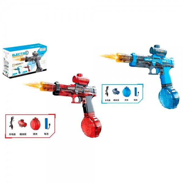 249176 Водяний автомат 669-5 водяний пістолет.акум,USBзарядне,рухл.дет,світ,2кольори.кор.25-16-6,5см