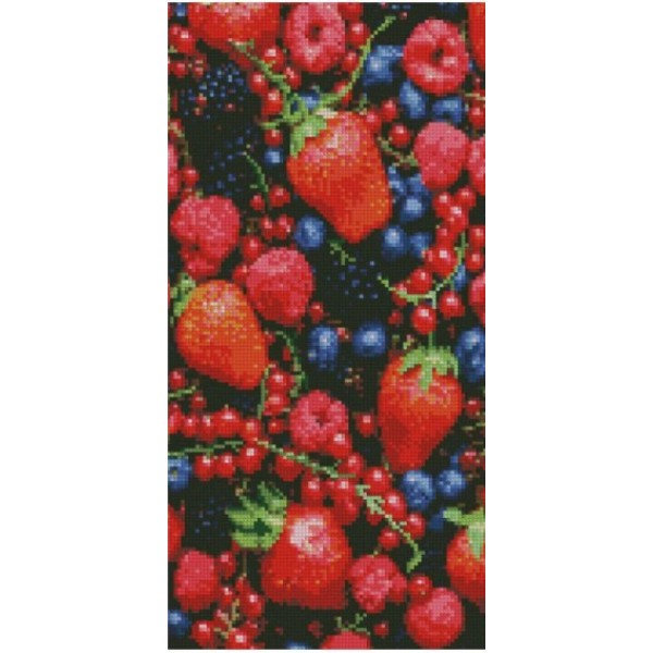 142786 Алмазна картина BA-0014 "Яскраві фрукти", розміром 50х25 см