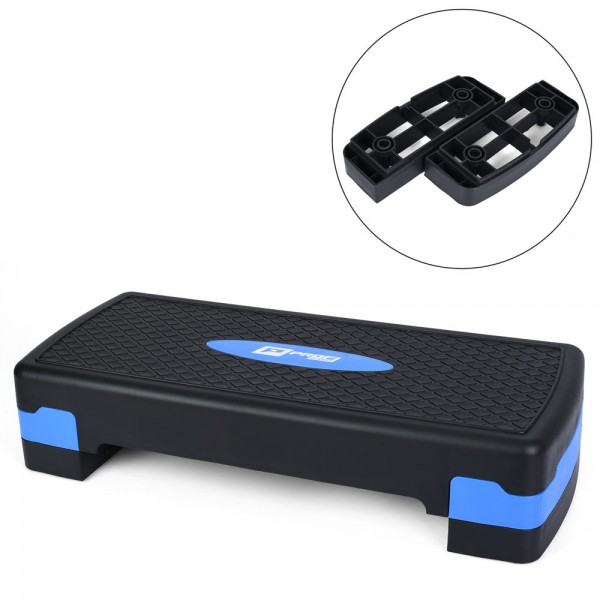 247490 Степ-платформа MS 0534-4 2 сходинки,розмір 68-29-10см/15см, чорно-синій, кор., 69-30-11см