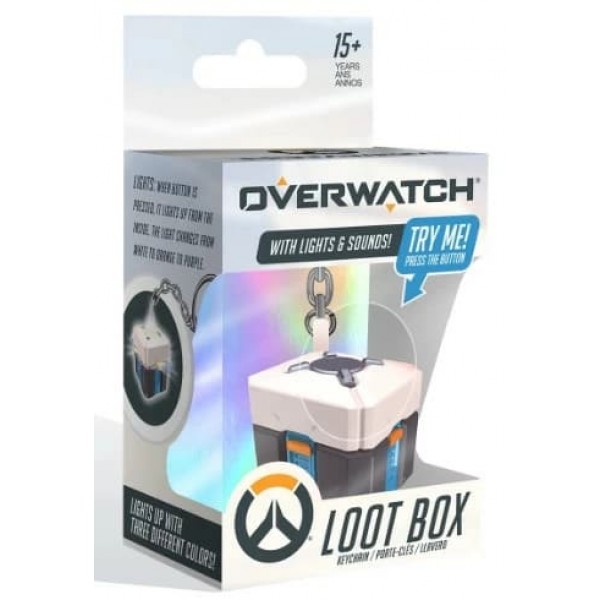 184988 Брелок Overwatch Lootbox Light-Up Keychain (Each)-Each-MultiColor