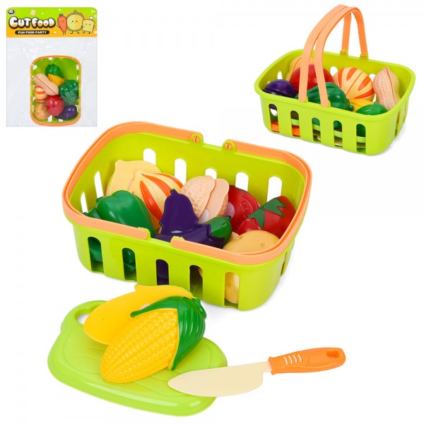 244220 Продукти WJ950-F5 на липучці, овочі, дошка,ніж, корзина, у пакеті, 24-27-7см