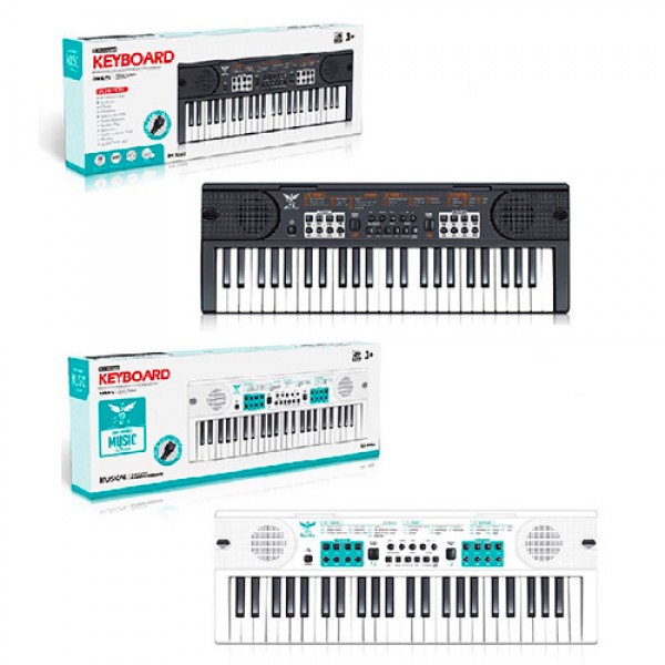 157191 Синтезатор BX-1682A-B 49 клавіш, мікрофон, запис, демо, USB, 2 кольори, бат., кор., 61-22-8 см.