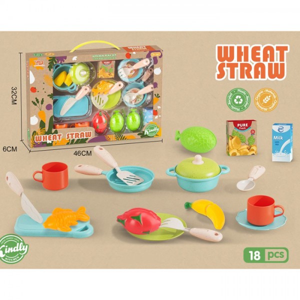 242430 Посуд YY-191 каструля, сковорідка, кухонний набір, чашки, тарілки, продукти на липучках,кор.,46-32-6