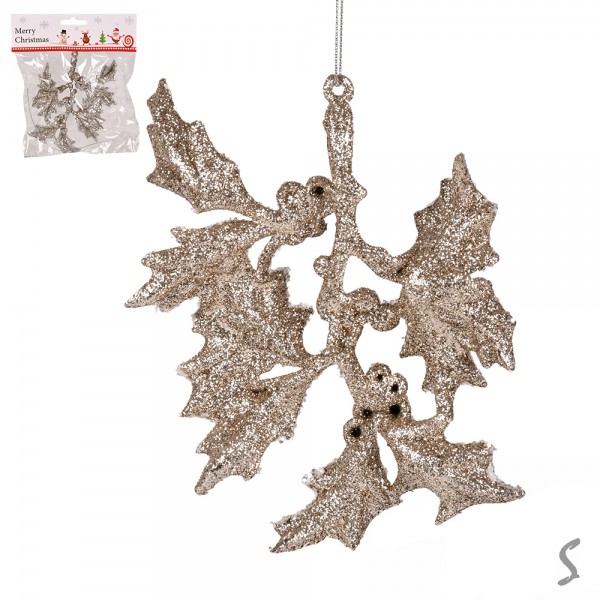 242820 Фігурка-підвіска новорічна "Leaves" 13.5см., R33911