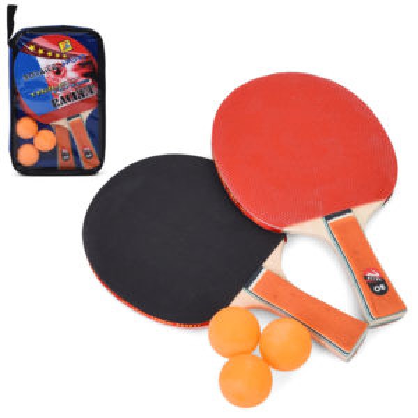 210249 Ракетка MS 4181 ракетка - 2 шт., ручка набірна, кульки - 3 шт., чохол, 17-27-см.