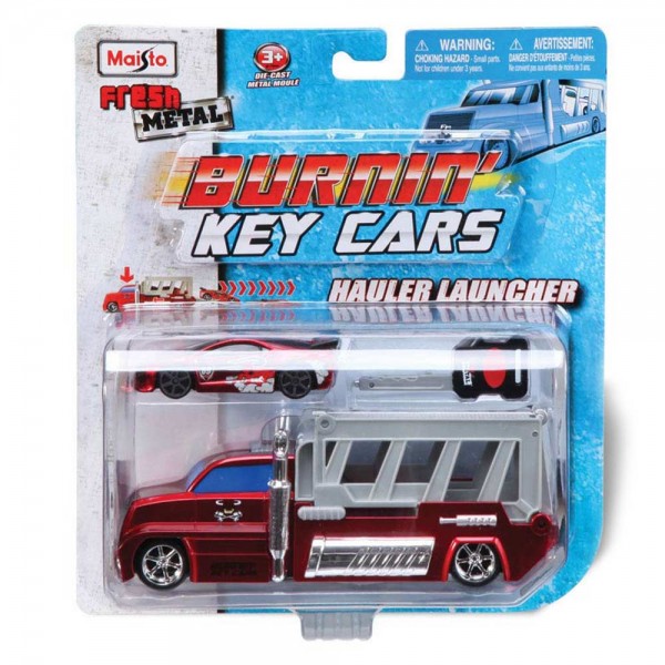237380 Набір машинок іграшкових,Burnin' Key Cars Hauler Launcher, 2 шт. в кор.