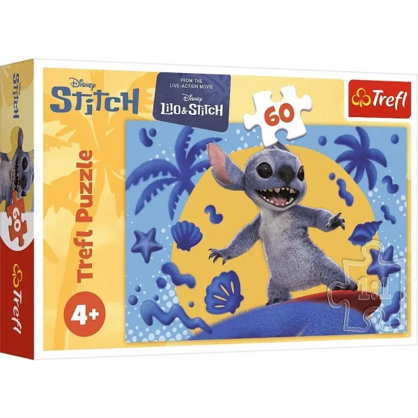 224964 74076 Trefl Пазли "60" Disney Stitch The Movie День зі Стічем