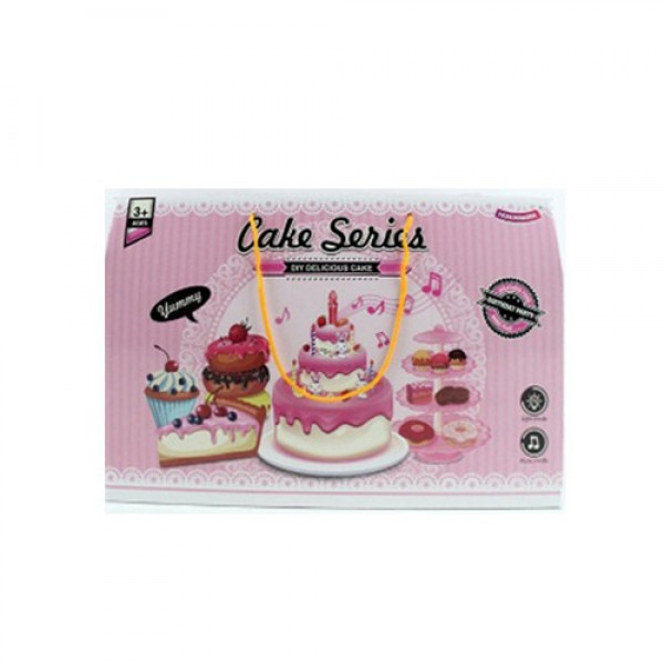 87637 Продукти YH-03E торт, свічки, солодощі, муз., бат., кор., 37-24-11 см.
