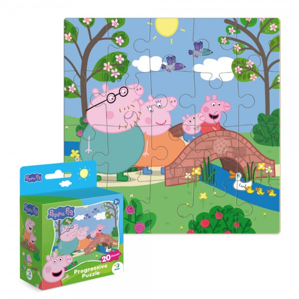 244230 Пазл на 20 елементів Peppa Pig. Прогулянка в парку
