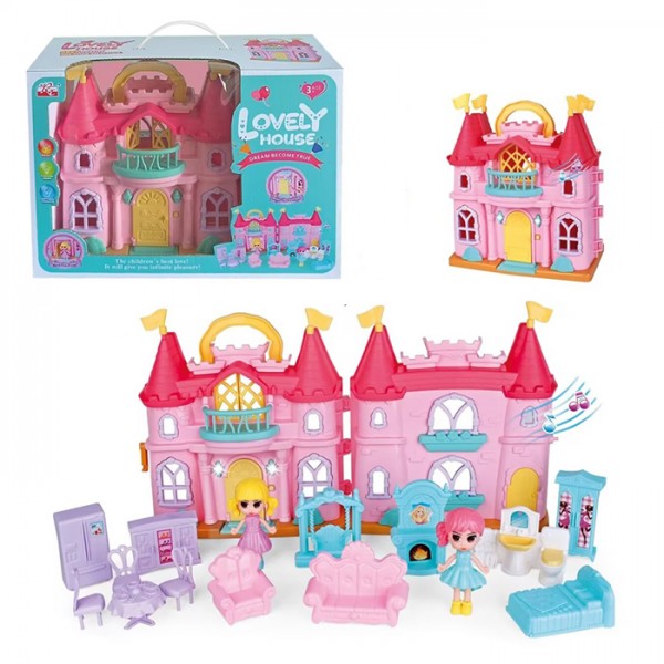 245170 Замок 962 принцеси, меблі, фігурки 2шт., 10см., гойдалка, кор., 32,5-25-13,5 см.