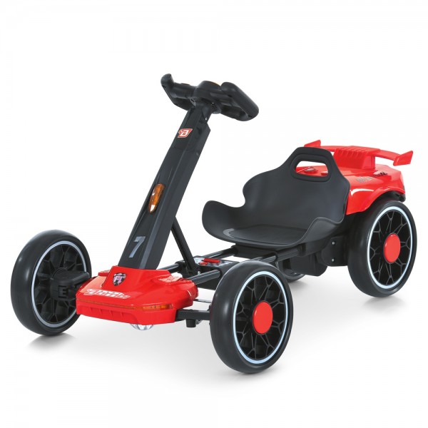 246967 Електрокарт M 6145(A)EBR-3 радіокер.2,4G, 2мотори35W, 1акум12V4,5AH, EVA, BТ, муз., світло,червоний