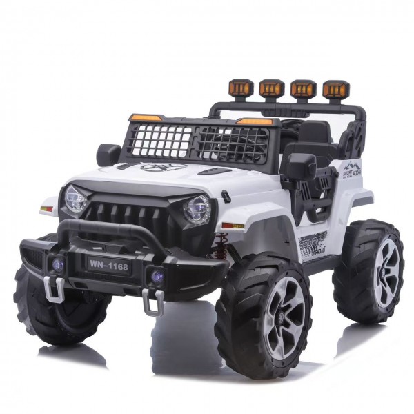 252842 Джип M 6380EBLR-1(24V) радіо/к2,4G,1*24V8AH,4*45W,MP3,USB,TF,BLUETOOTH,EVA,шкіра,муз, світло, білий