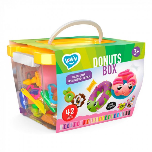 145513 Donuts box TM Lovin Набір легкого стрибаючого пластиліну -УКР