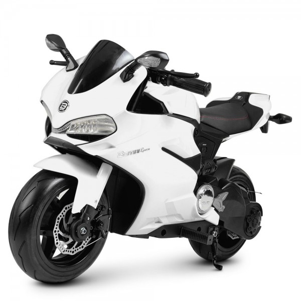 121086 Мотоцикл M 4262EL-1 1 мотор 250W, 2 акум.12V9AH, колеса EVA, шкір.сидіння, світло, білий.