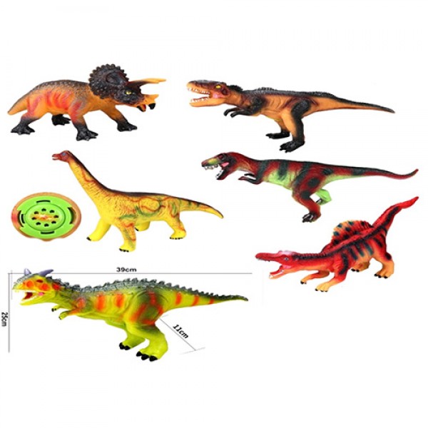 138389 Фігурка JB006 динозавр, 6 видів, муз., світло, бат.-таб., кул., 37-17-7 см.