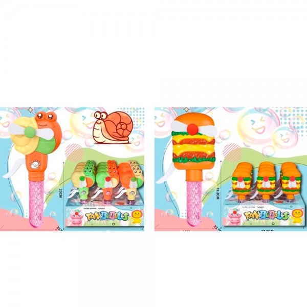 249161 Мильні бульбашки 1986-67-86 меч,ручка-вентил(механіч)2 види диспл.равлик.бургер.3 кольори.диспл