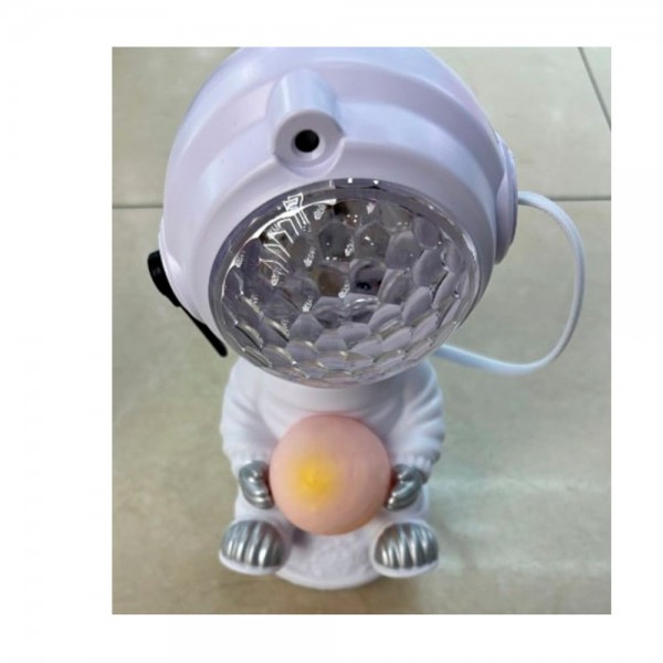 249229 Нічник-проектор INT 0034 космонавт 21-11-12см, магнітна голова, пульт,зоряне небо,туман,USB.,кор.