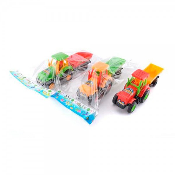 249184 Трактор DS480-3 з причепом, 22см, заводний, 3 кольори, у пакеті, 16-26-7см