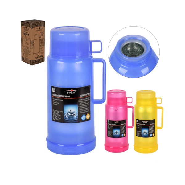 3843 Термос зі скляною колбою 1,0л, MT-0245 (24шт)