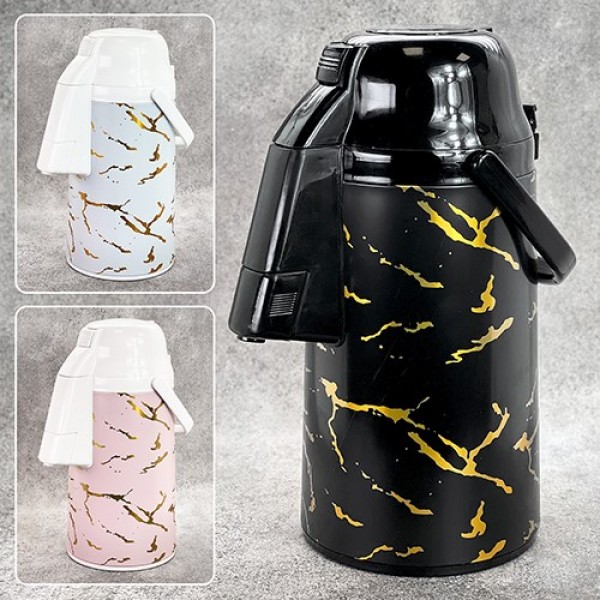 29085 Термос помповий зі скляною колбою 3.0л 3300-D (0759)