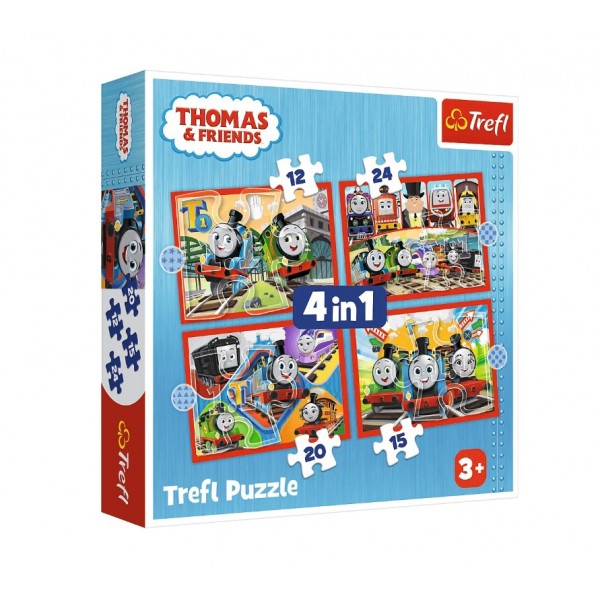 223076 46190 Trefl Пазли "4in1 (12, 15, 20, 24)" Thomas&Friends Дивовижний Томас