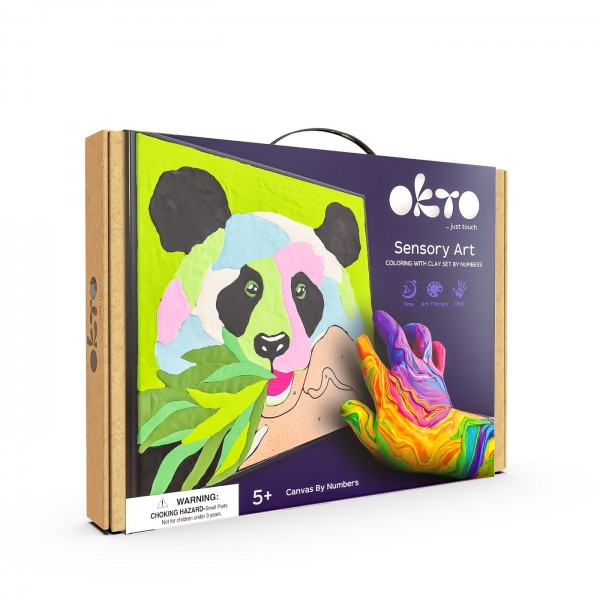 185694 Набір для створення об'ємної картини по номерах ТМ ОКТО 29*29 cm Panda