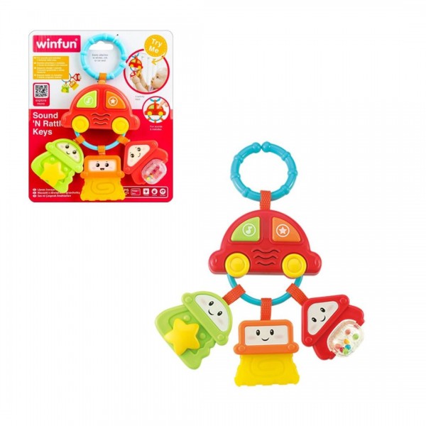 41780 Підвіска на візок 0628-NL WinFun машинка, брязкальце, прорізувач, муз., бат., кор.