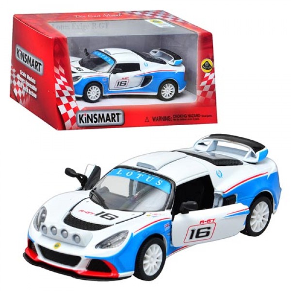 178650 Машинка мет. HU KINSMART KT 5362 W інерц., 1:32 LOTUS EXIGE R-GT, кор.