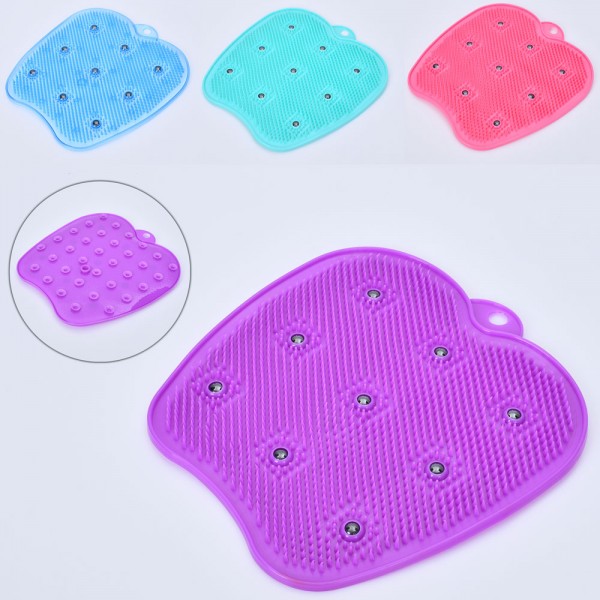 217233 Килимок MS 4203 масажний, 210г, на присосках, 4 кольори, кул., 25,5-27-1см.