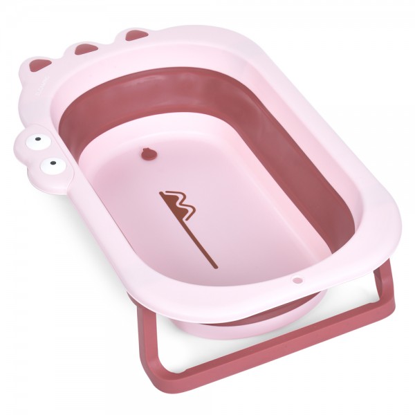 163204 Ванночка ME 1141 CROCO Pink дитяча, силікон, складана, 80*53,9*20,8, рожевий.
