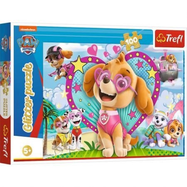 209260 Пазли Trefl 14818 Paw Patrol: У сяйві, гліттер, 100 дет.