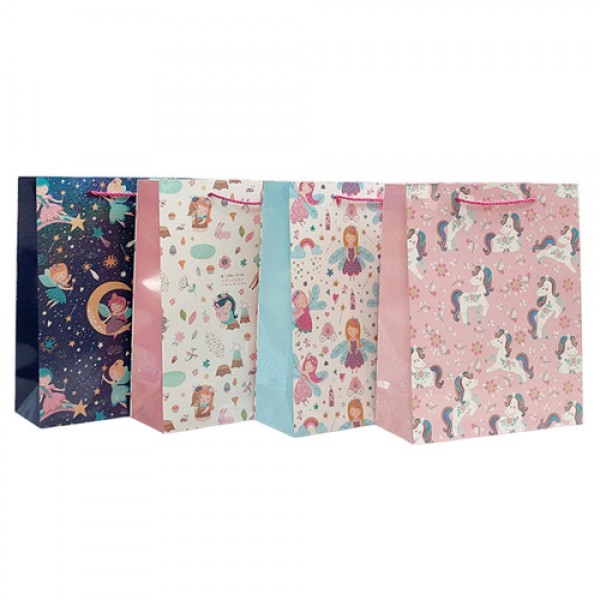 245024 Пакет 26*32*10см паперовий "Веселі малюнки", 12 шт в пак.