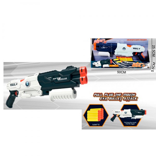 154944 Рушниця 826-46 м'які кулі-присоски 10 шт., кор., 50-25,5-5,5 см.