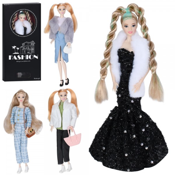 245185 Лялька 885-A6-A11-A12-A13 (30шт) 31см, шарнірна, 4 види, в кор-ці, 19,5-39-6см