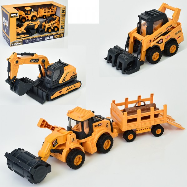 252547 Будтехніка WD131  інерція,набір 3шт(від 20см)1:16,зв,світло,рухливі деталі,бат.кор.47-26,5-22,5см