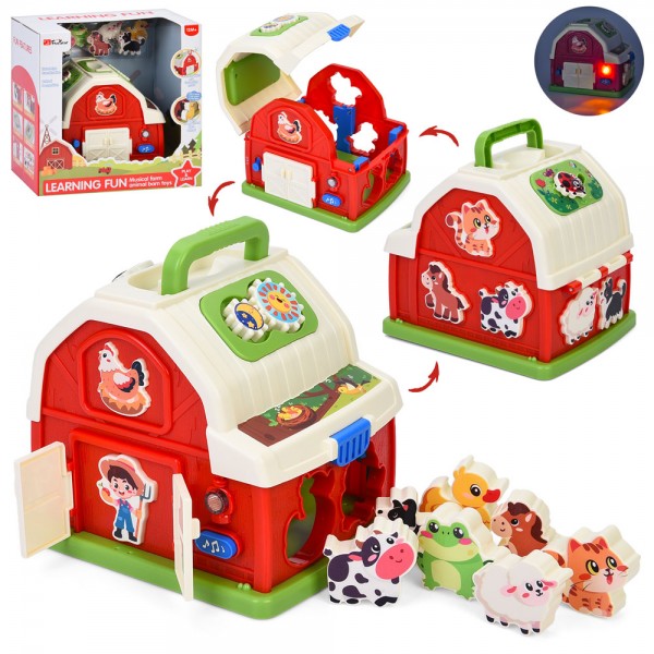 246214 Гра 35973 будинок,звуки тварин,сортер (фігури-тварини),шестерні,рух.деталі,муз.(анг),світло,бат.,кор
