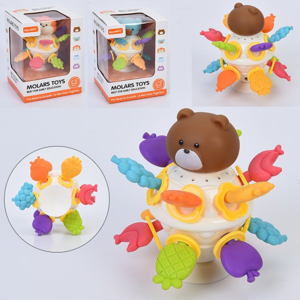 246371 Гра YK7022A-B-C тварина,на присосці,текстурні деталі,рух. деталі,тріскачка,прорізувач, голова-пискав