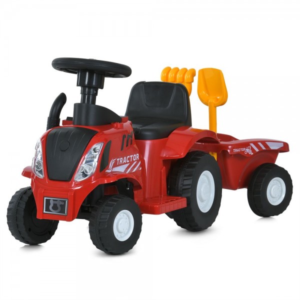 226910 Трактор M 6153B-3 2-в-1(каталка-толокар з причепом), 1*6V4,5AH, 1*25W, MP3, USB, BT,TF,муз.,червоний