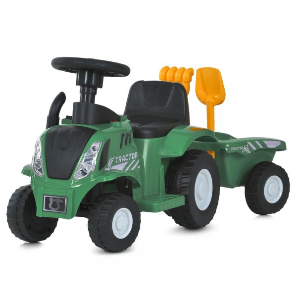 226912 Трактор M 6153B-5 2-в-1(каталка-толокар з причепом), 1*6V4,5AH, 1*25W, MP3, USB, BT, TF,муз.,зелений