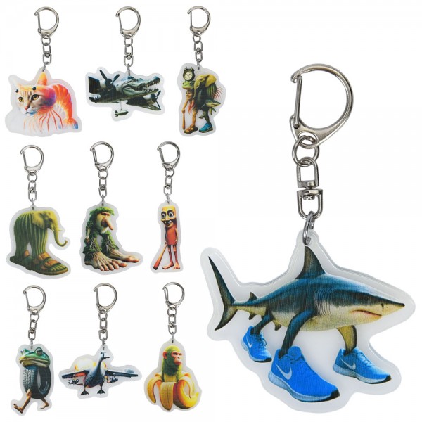 243052 Аксесуар для сумки YG0364 брелок, монстр (пласт.), 10 видів, упак. кул. 50 шт.