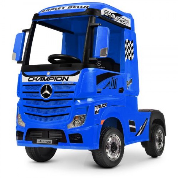 92656 Вантажівка M 4208EBLR-4 радіокер.2,4G, 2мот.35W, 1акум.12V10AH, шкіра, EVA,MP3,USB,муз.,світло,синій