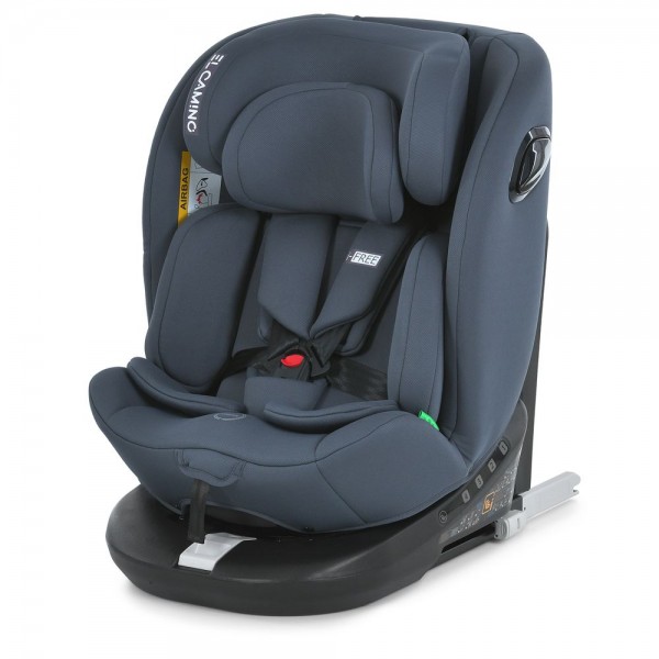 244165 Автокрісло ME 1187 i-FREE Moon Gray дитяче, i-SIZE R129, фаза 1,2, top tether, isof.360, темно-сірий