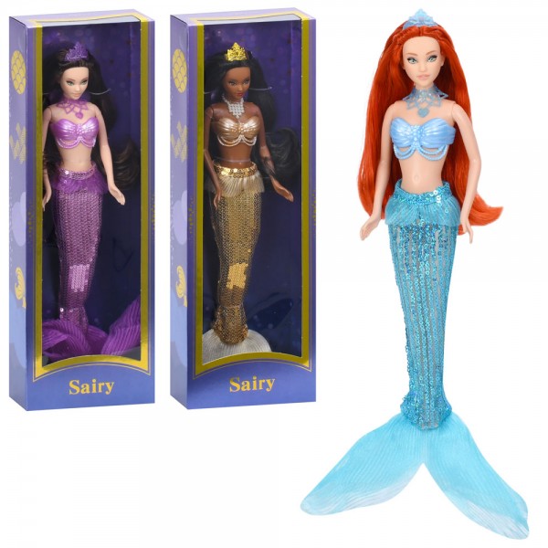 246166 Лялька 8840-41-43 русалка, 29см, 3 види, в кор-ці, 12,5-37-5,5см