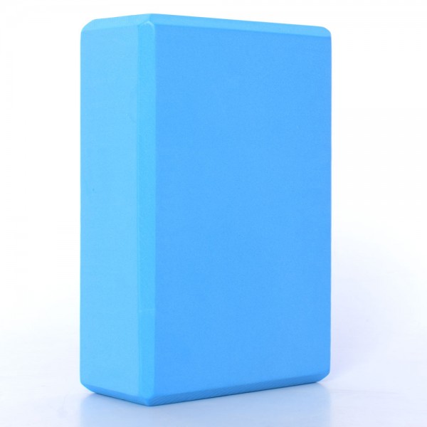 126640 Блок для йоги MS 0858-8 EVA, 23-15-7,5см., 180г, синій, кул.