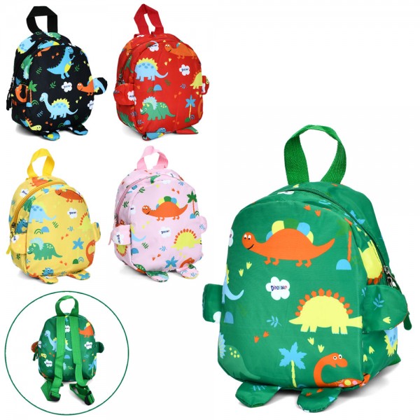 225029 Рюкзак 9915 динозаври, 1 відділення, застібка-блискавка, 5 кольорів, кул., 17-20-7 см.